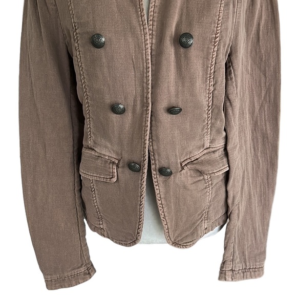 Free People Jagger Lace Up Sleeve Cotton Military Blazer Jacket - M - Picture 8 of 15